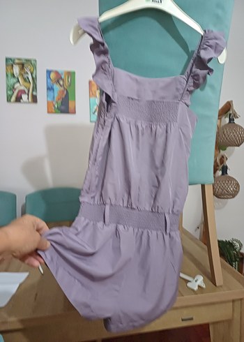 sısle..  Lila Fırfırlı Tulum..36..38..beden - Görsel 8