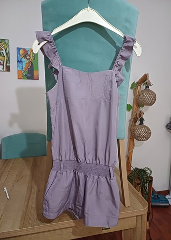 sısle..  Lila Fırfırlı Tulum..36..38..beden - Görsel 2