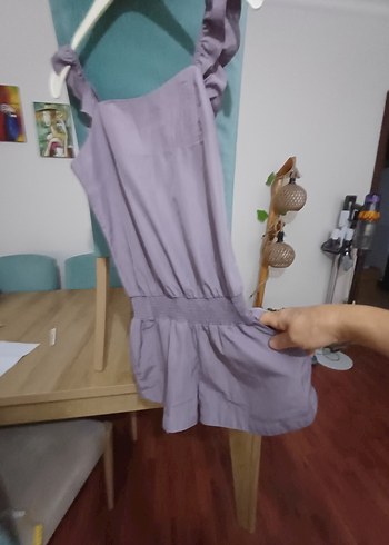 sısle..  Lila Fırfırlı Tulum..36..38..beden - Görsel 6