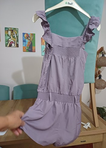 sısle..  Lila Fırfırlı Tulum..36..38..beden - Görsel 4