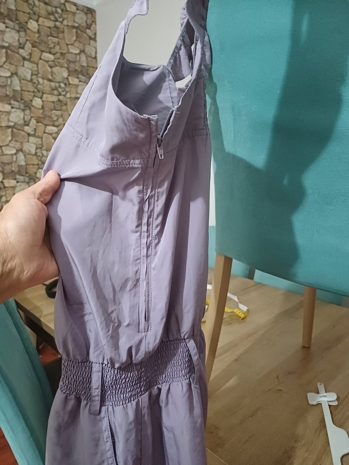 sısle..  Lila Fırfırlı Tulum..36..38..beden - Görsel 5