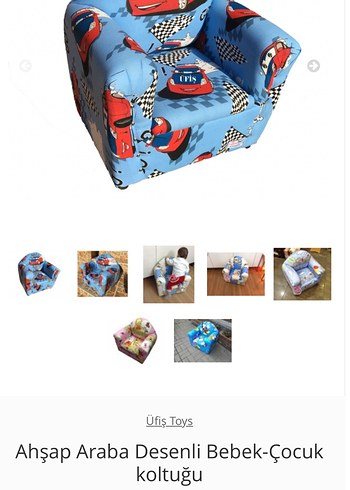Arabalı Mavi Çocuk Koltuğu - Görsel 4