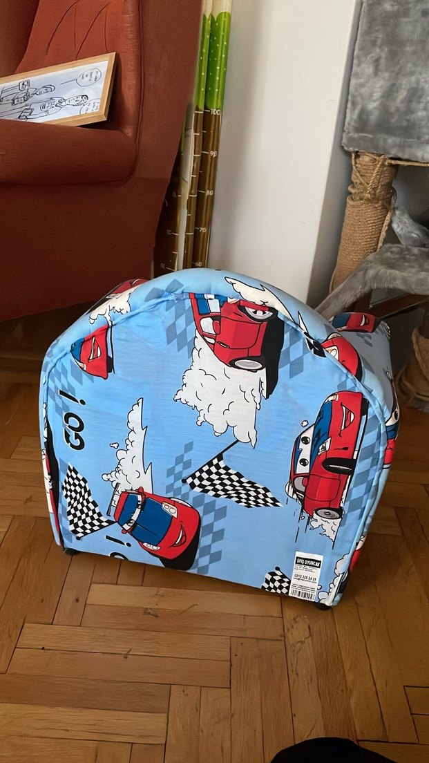 Arabalı Mavi Çocuk Koltuğu - Görsel 3