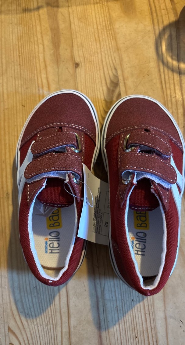 Bordo Vans tipi Erkek Çocuk Sneakers Cırtcırtlı - Görsel 4