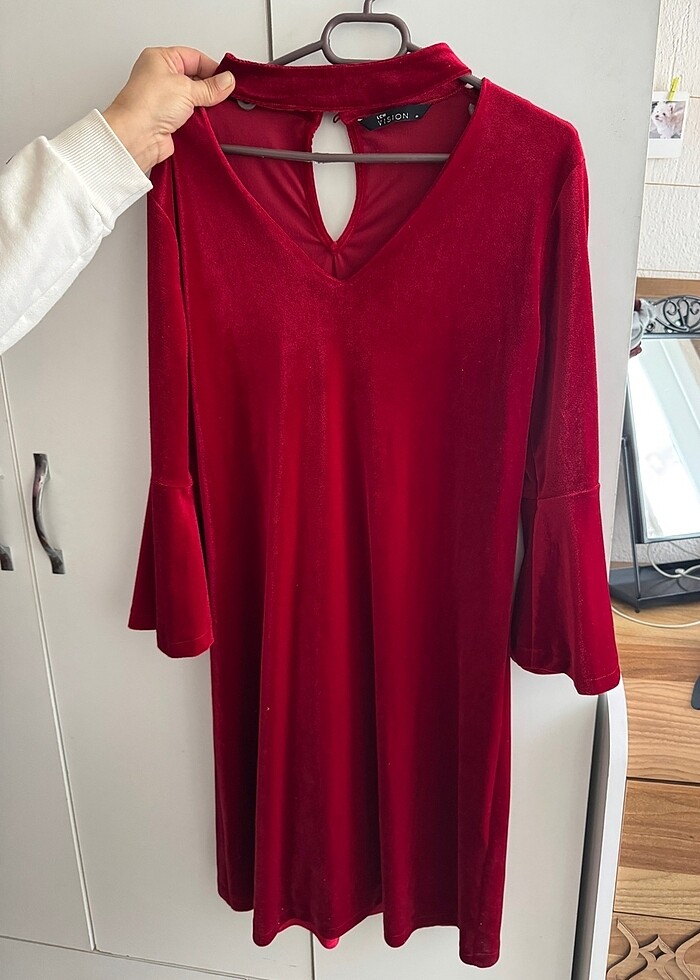 Şık kısa yılbaşı elbisesi - Görsel 2