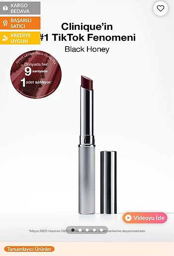 Clinique Lipstick Ruj Black Honey