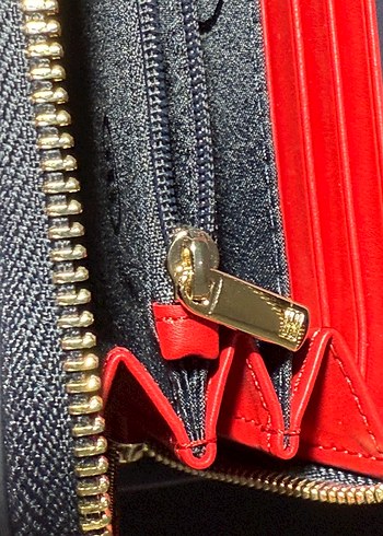 Tommy Hilfiger Mavi Deri Fermuarlı Kadın Cüzdanı - Görsel 7