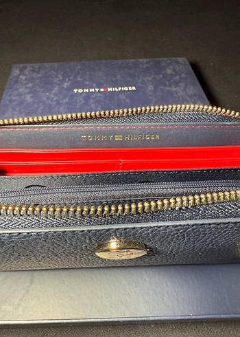 Tommy Hilfiger Mavi Deri Fermuarlı Kadın Cüzdanı - Görsel 5