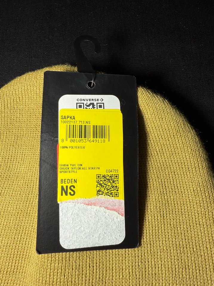 Converse Sarı Örgü Kadın Bere - Görsel 4