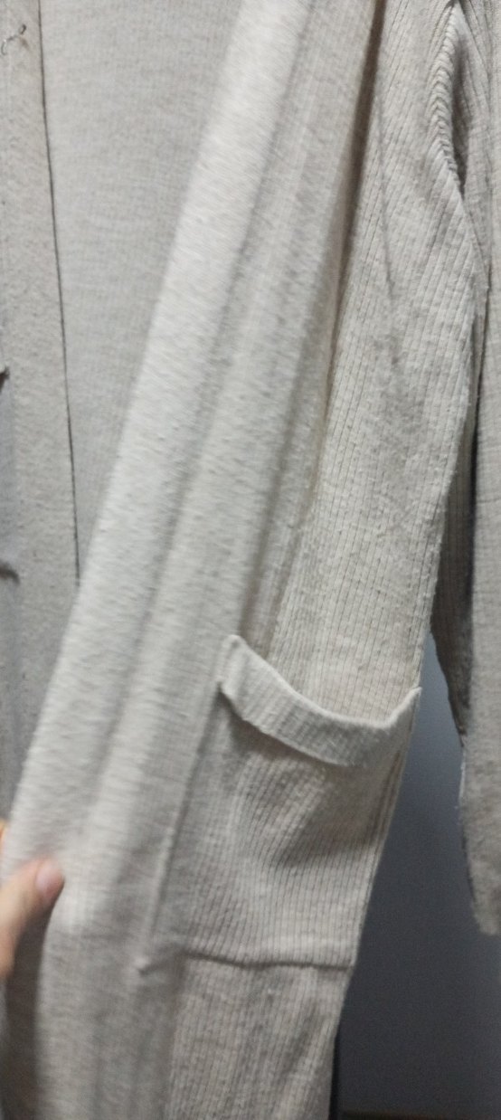 Bej Uzun Kadın triko Hırka - Görsel 3