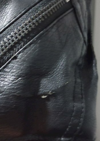 Siyah deri ceket - Görsel 4