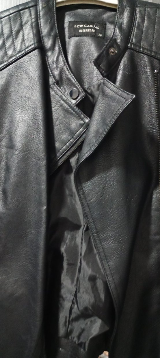 Siyah deri ceket - Görsel 5