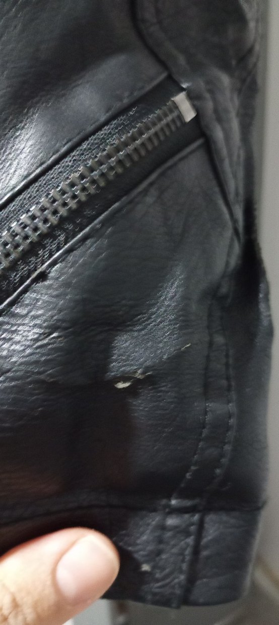 Siyah deri ceket - Görsel 4