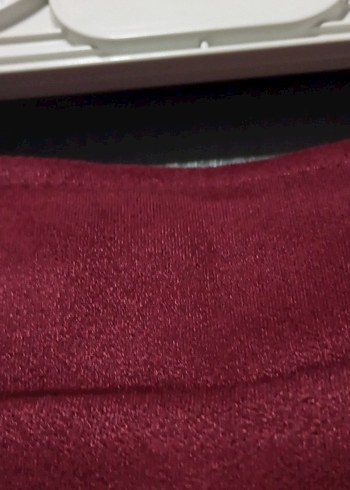 Bordo Süet Uzun dar Etek - Görsel 3