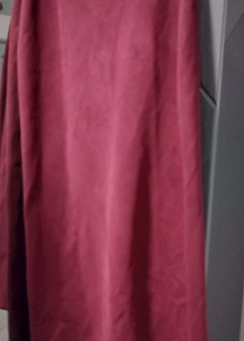 Bordo Süet Uzun dar Etek - Görsel 5