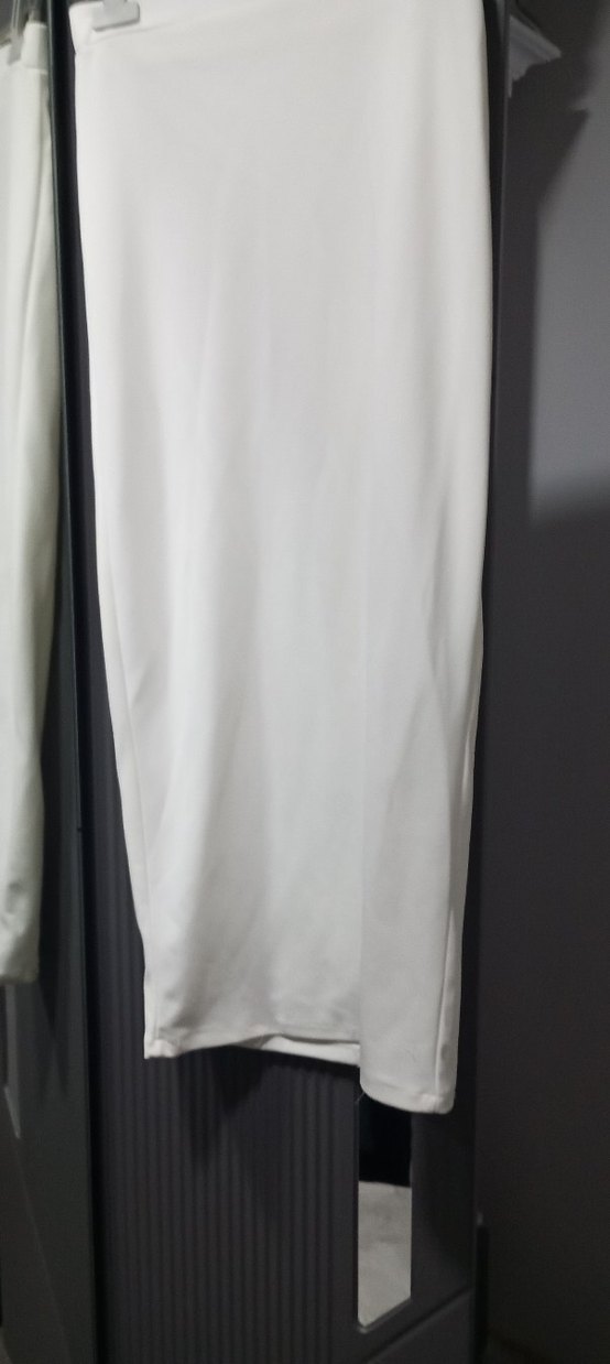 Kadın beyaz Uzun dar etek - Görsel 2