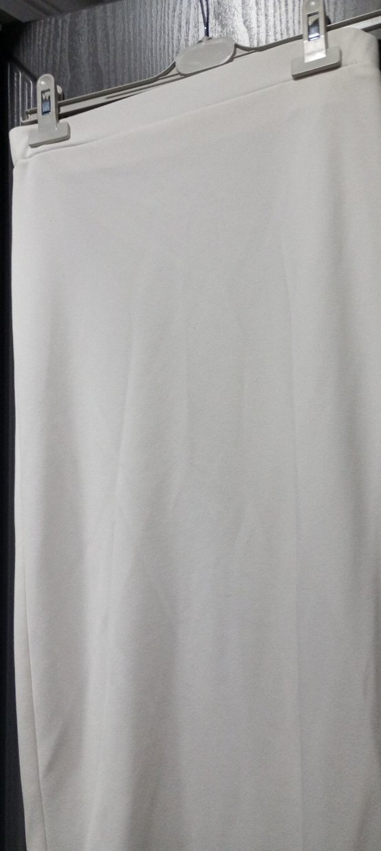 Kadın beyaz Uzun dar etek - Görsel 3