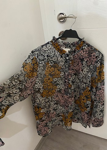 Çiçek Desenli Bohem Kadın Bluz - Görsel 3