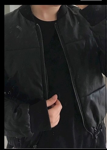 Siyah Deri Kadın Ceket - Görsel 3