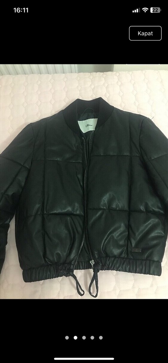 Siyah Deri Kadın Ceket - Görsel 2