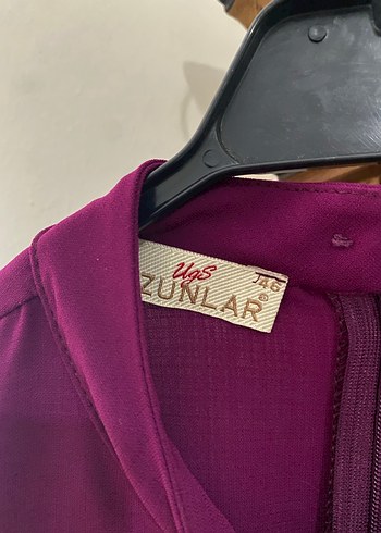 Bordo Nakışlı Uzun Kollu Bohem Tunik - Görsel 4