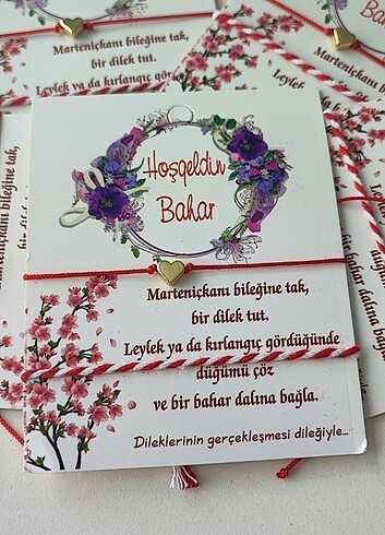 Beden (2 adettir )BAHAR GELDİ ???? ŞANS VE BEREKET BİLEKLİĞİ MARTENİÇK
