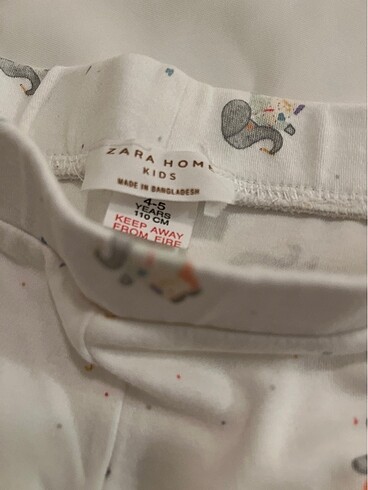 4 Yaş Beden Zara pijama takımı