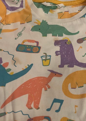 6 Yaş Beden Renkli Baskılı Erkek Çocuk Pijama Takımı