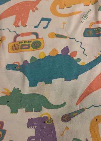 6 Yaş Beden çeşitli Renk Renkli Baskılı Erkek Çocuk Pijama Takımı