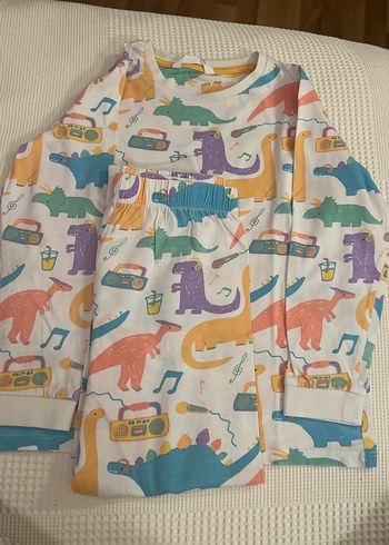 Renkli Baskılı Erkek Çocuk Pijama Takımı