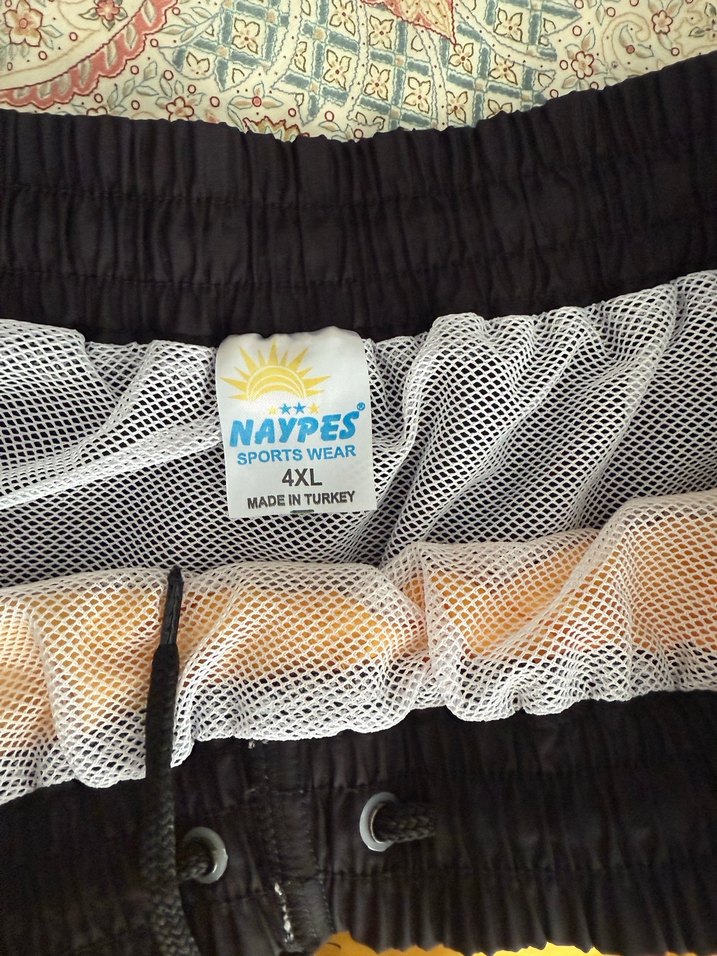 Sarı Siyah Kemerli Mini Erkek Şort - Görsel 2