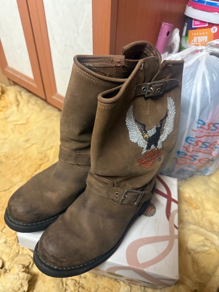 Kahverengi Deri Biker Botlar Tokalı - Görsel 3