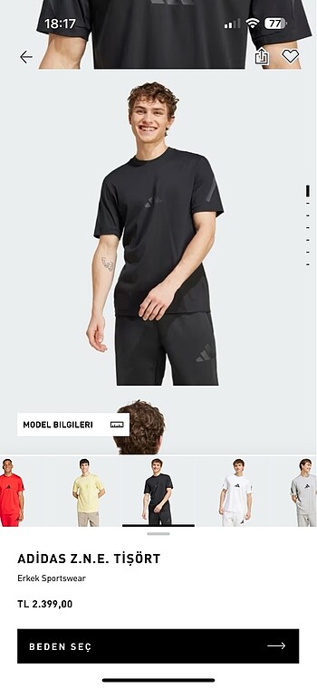 Adidas erkek tişört