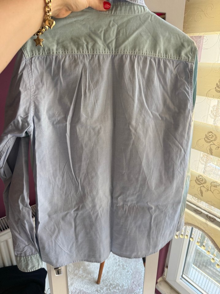 Gri Pamuklu Kısa Kollu Erkek Gömlek - Görsel 3