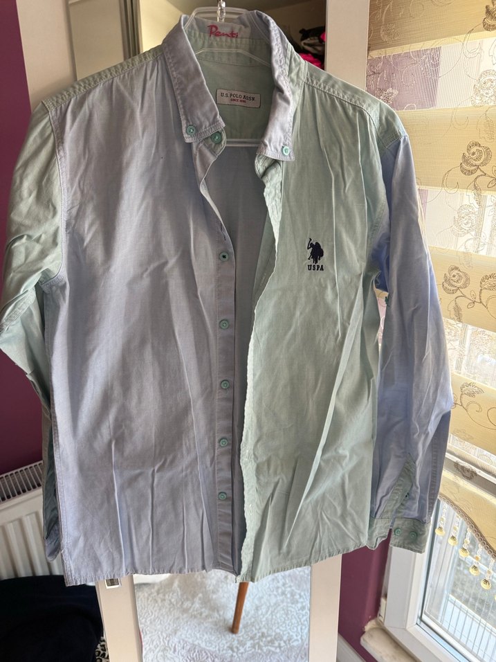 Gri Pamuklu Kısa Kollu Erkek Gömlek - Görsel 2