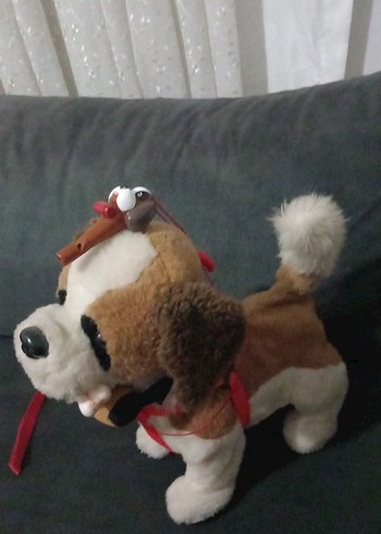 Renkli Kahverengi Peluş Köpek Oyuncak - Görsel 2