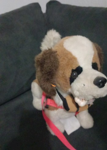 Renkli Kahverengi Peluş Köpek Oyuncak - Görsel 3