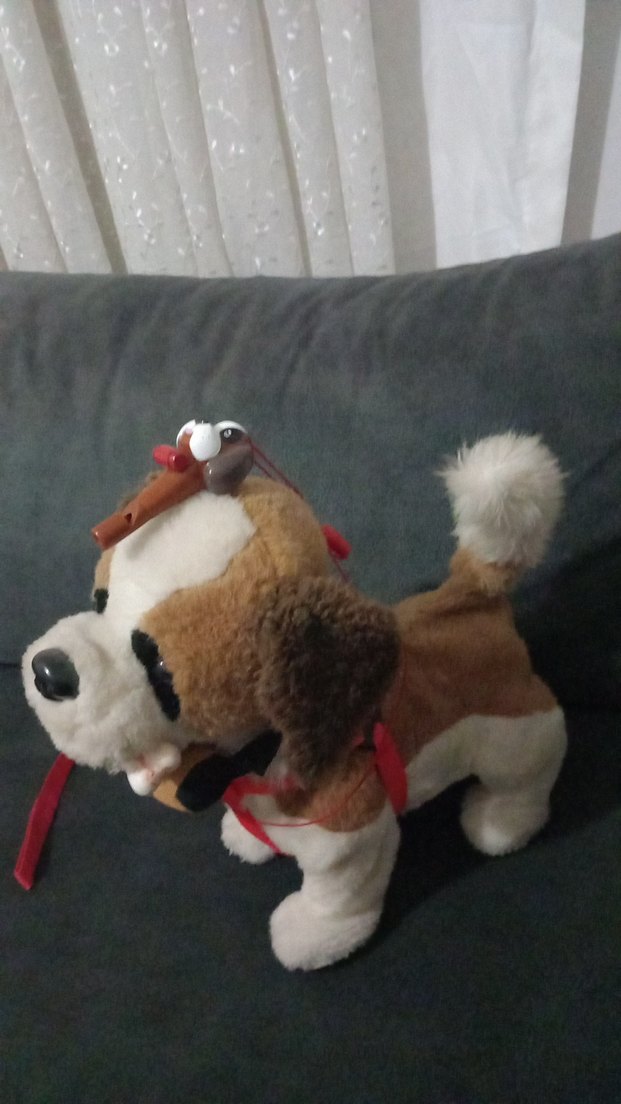 Renkli Kahverengi Peluş Köpek Oyuncak - Görsel 2