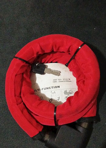 Renkli Baskılı Fermuarlı Motosiklet Kilidi - Görsel 2