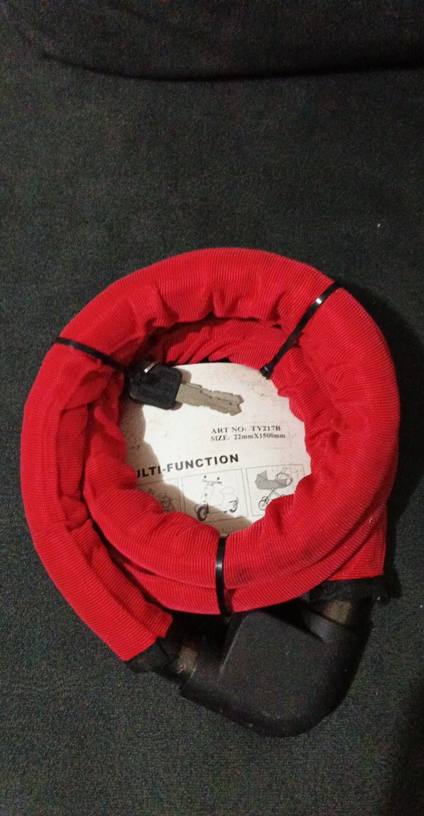 Renkli Baskılı Fermuarlı Motosiklet Kilidi - Görsel 2