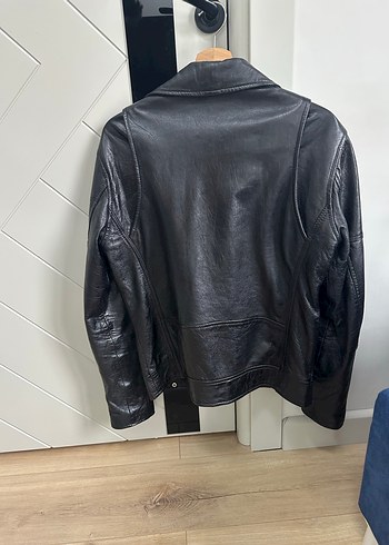 Zara hakiki deri biker ceket(sığır,manda derisi) - Görsel 9