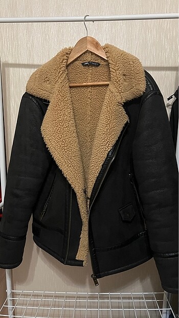 Zara Erkek İçi Kürklü Biker Ceket
