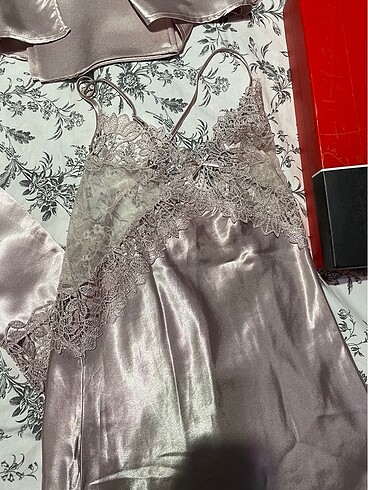 Pierre Cardin Saten Gecelik Çeyiz Seti 6?lı - Görsel 6