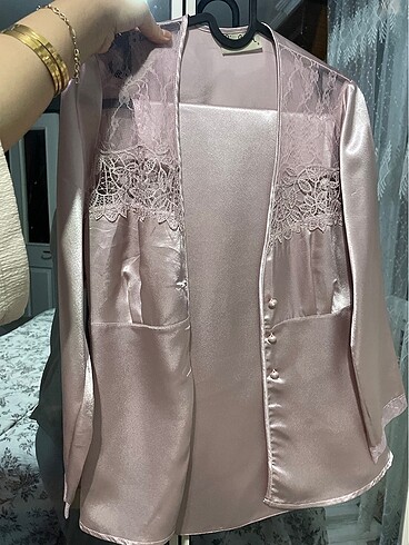 Pierre Cardin Saten Gecelik Çeyiz Seti 6?lı - Görsel 11