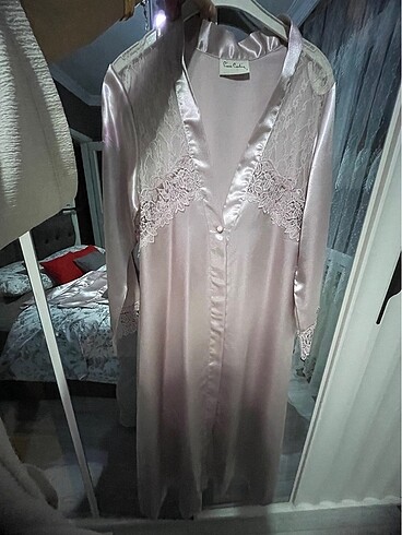 Pierre Cardin Saten Gecelik Çeyiz Seti 6?lı - Görsel 9