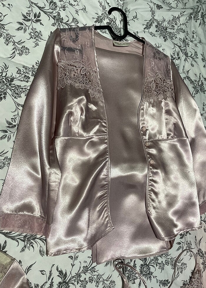 Pierre Cardin Saten Gecelik Çeyiz Seti 6?lı - Görsel 3