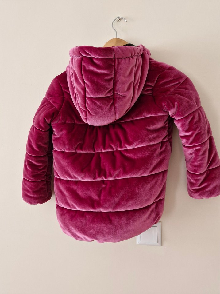 Kız Çocuk Koyu Pembe Fermuarlı Ceket - Görsel 3