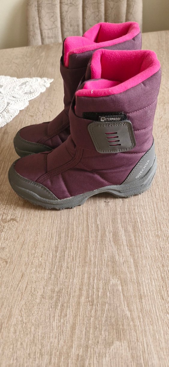 Mor Kız Çocuk Polar Botları decatlon - Görsel 3