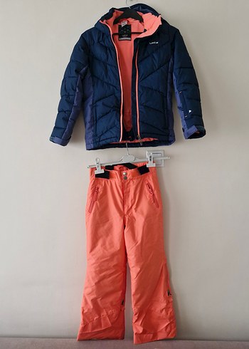 Kız Çocuk Lacivert Kemerli Mont ve Turuncu Panton decathlon - Görsel 2