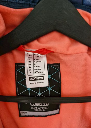 Kız Çocuk Lacivert Kemerli Mont ve Turuncu Panton decathlon - Görsel 6